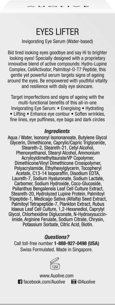 EYES LIFTER - Invigorating Eye Serum (Water-based)