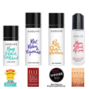 Essentials Plus Bundle Set (Day Glower, Night Restorer, Eyes Lifter & Derma Activator)